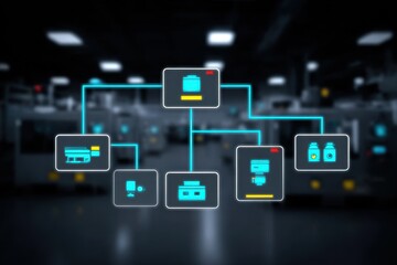 Fototapeta premium Within this system, the structure of the process supports a smooth workflow and operation, driving organisation and total productivity.