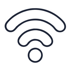 Modern WiFi symbol for wireless internet connection