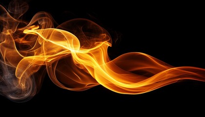 Fototapeta premium Abstract Flame Design On Black Background