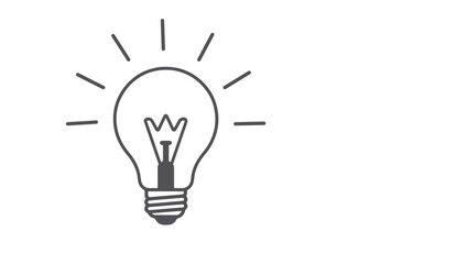 Bulb flat vector icon. Idea flat vector icon