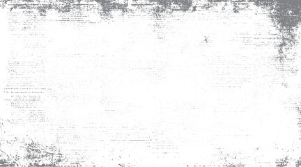 Fototapeta premium Faded grey text and speckles on white background. distressed paper texture grunge