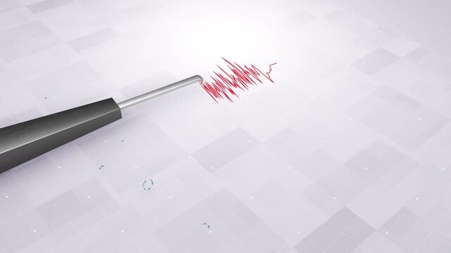 Tuvalu Earthquake Concept With Seismograph And Map