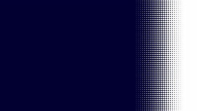 Abstract Transition Effect Showing Dissolving Geometric Squares and Dots from Dark Blue to White