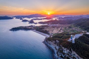 전남 고흥군 고흥우주발사전망대의 일몰