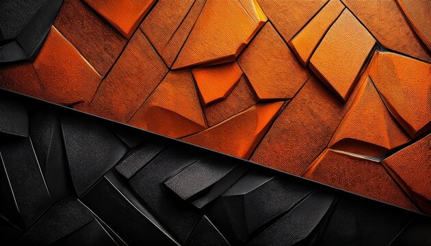 Diseno Plantilla Fondo Con Textura Negro Y Naranja