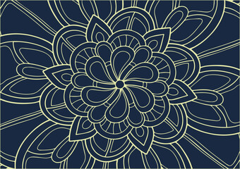 Elegant floral mandala wall art featuring intricate symmetrical linework with delicate ornamental petals, perfect for luxury interior decor, meditation spaces, and printable wall design projects.