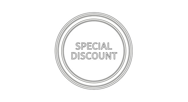 Special Discount Stamp - Circular Graphic for Sales and Promotions