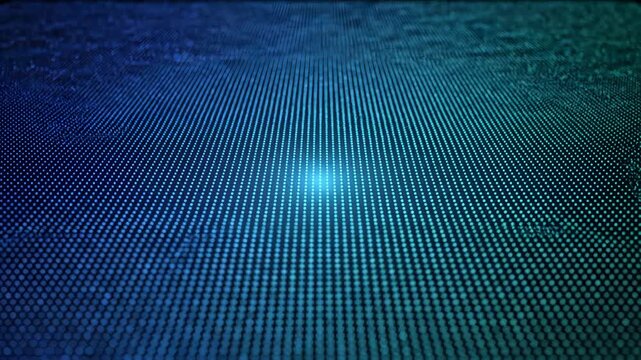 Abstract pattern of glowing dots on screen