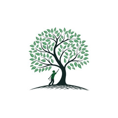 Obraz premium tree logo design vector 