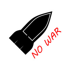 vector illustration of a guided missile (do not fight)