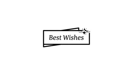 Fototapeta premium Best Wishes Text with Sparkles and Starburst