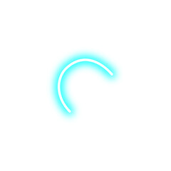 Fototapeta premium Neon swirl ornament line style. Hand drawn swirl. vector illustration
