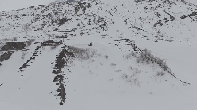 4K Drone Footage of Atal Tunnel | Aerial View of Himalayan Highway, Snow Mountains, and Engineering Marvel in India