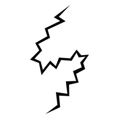 Minimalist Jagged Thunderbolt