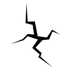 Intricate Ground and Wall Crack