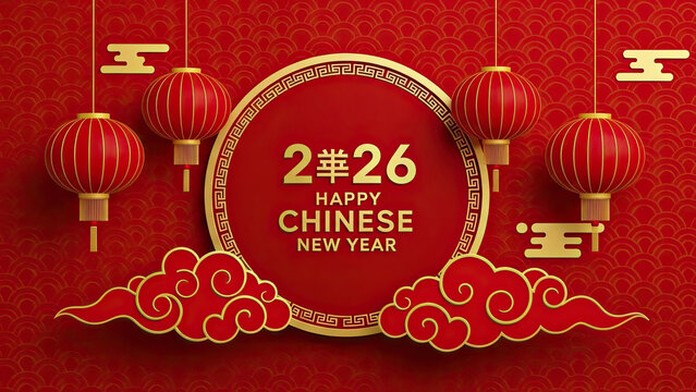 Celebrating cultural festivals with traditional chinese lanterns and red decorations on february 26th