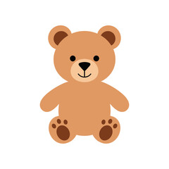 Cute Cartoon Teddy Bear Illustration.