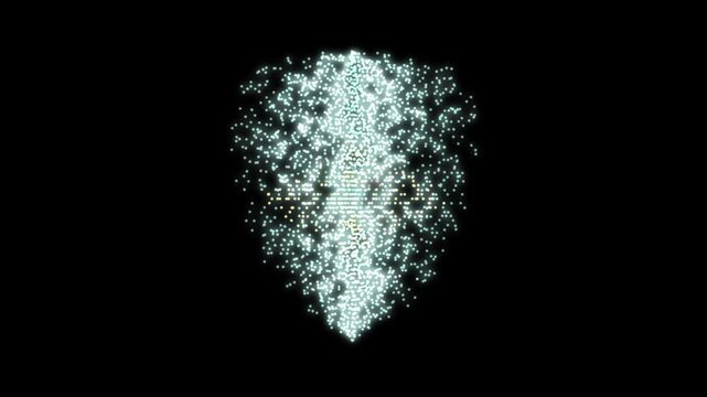 Futuristic Delaware Flag Icon Hologram Digital Interface Loop