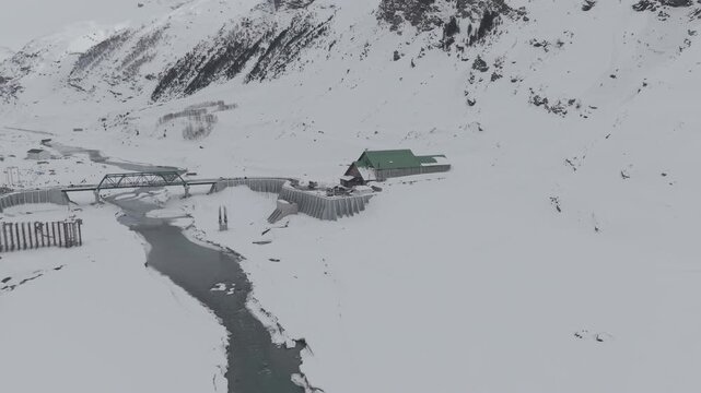 4K Drone Footage of Atal Tunnel | Aerial View of Himalayan Highway, Snow Mountains, and Engineering Marvel in India