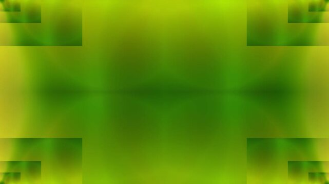 A vibrant green abstract pattern is viewed from directly above with gradient effects and symmetrical design