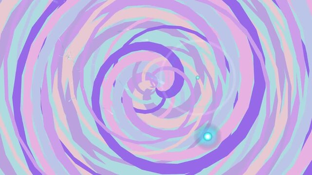 Vibrant swirling pattern of purple, blue, and pink hues in a circular motion, creating a mesmerizing abstract illustration from a top viewpoint