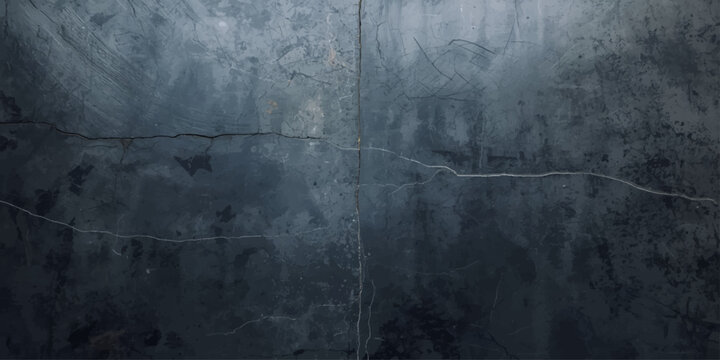 A dark blue grunge background with a textured vintage wall pattern featuring an aged concrete surface and rough black antique material for a moody wallpaper backdrop