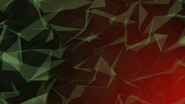 Abstract plexus of moving glowing dots and lines. Network or digital connection. Technology background. 3d rendering. Gray geometric 
