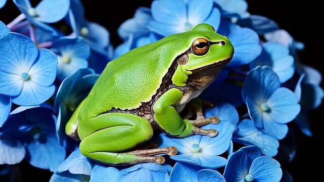 frog on a leaf