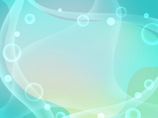 海のようなイメージの透明感のあるウェーブと光の抽象的な背景素材