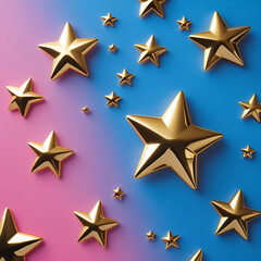 Obraz premium Customer review concept featuring a prominent stars