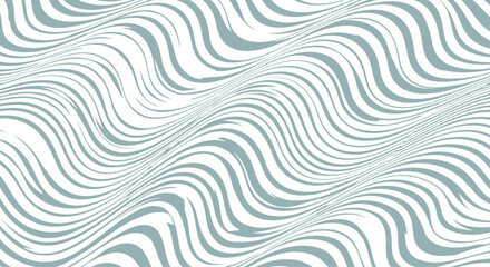 Fototapeta premium Abstract blue wavy lines pattern on transparent background creating liquid motion effect for modern decorative designs or tech themed textures suitable for professional projects