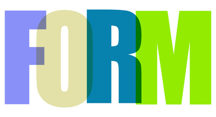 The word form written in different colors on transparent background © BASHIRA_BEGUM