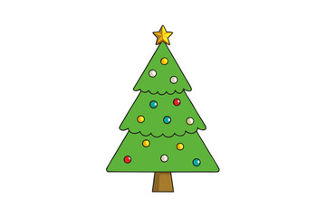 Obraz premium christmas tree vector illustration