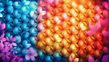 Abstract Colorful Background With Flowers