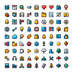 Vast Collection of Colorful Pixel Icons for Apps and Websites