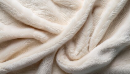 Beige White Fleece Texture Background