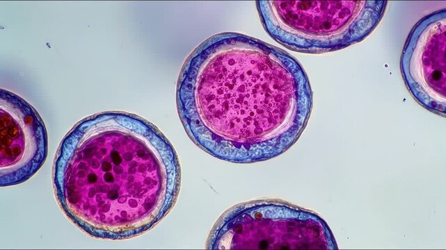 microscopic view of lymphocytes (lymphocytes flat view)