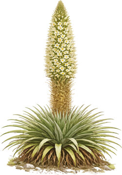 Puya raimondii illustration art