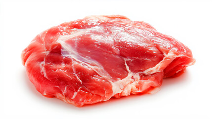 Obraz premium Raw beef tenderloin, fresh meat isolated on white background.
