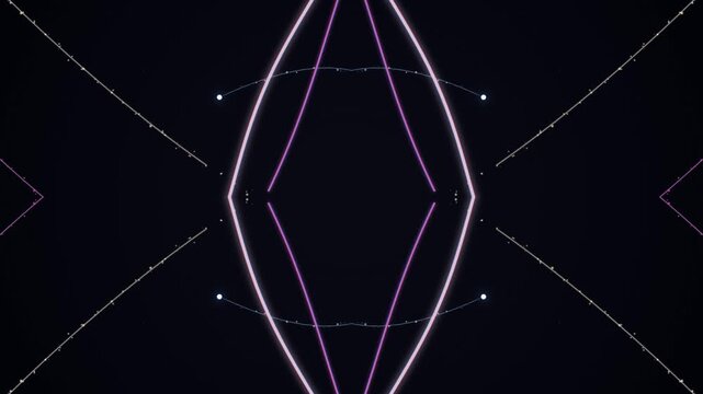 A kaleidoscope pattern with fractal texture creates a symmetrical design in a digital art animation on a green abstract background