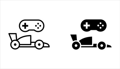 RC car icon set, Remote Control, Racing Cars on white background © NAPISAH