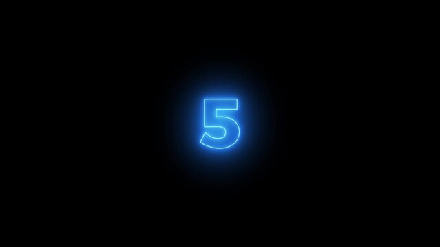 10-0 counting down seconds neon number 10 seconds countdown timer animation Countdown timer from 10 to 0 seconds real time.