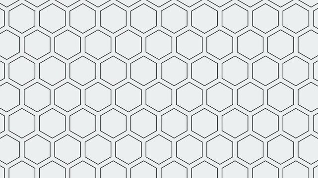 Intricate abstract background showcasing a seamless grid of precisely outlined hexagons, offering a modern, clean, and versatile geometric pattern suitable for various contemporary design applications