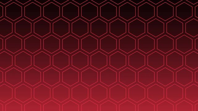 Abstract Red Hexagonal Pattern Background with Gradient Effect