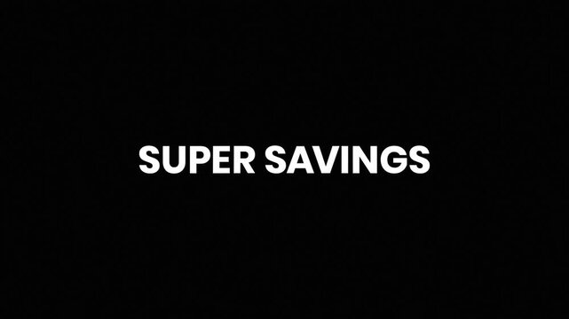 Super Savings Liquid Glitch Text Animation 4K for Discount Campaigns and High Conversion Retail Promotion