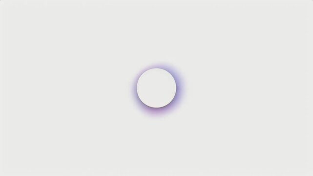 Abstract Digital Rendering of a Glowing White Circle with Subtle Purple and Blue Aurora Effect on a