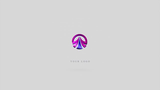 simple clean 4k minimalist logo intro animated with elegant style. 3d render, 3d render of a logo stings.