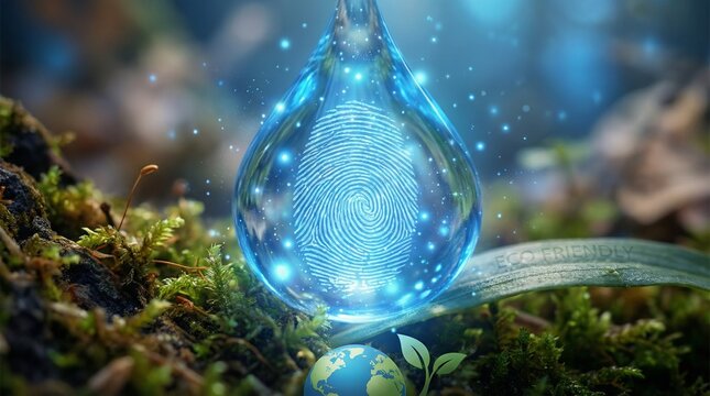 Earth Day Human Impact On Water Resource Concept
