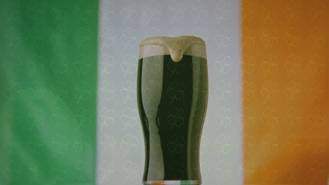 Foam head shifting from instability, bulging into droplet and settling, showing stout on tricolor