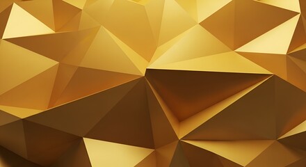 Fototapeta premium golden geometric abstract background, low poly design